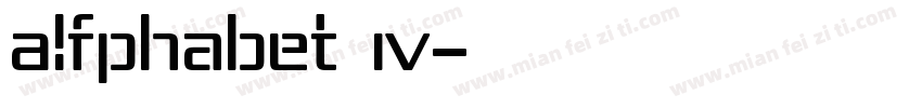 Alfphabet IV字体转换